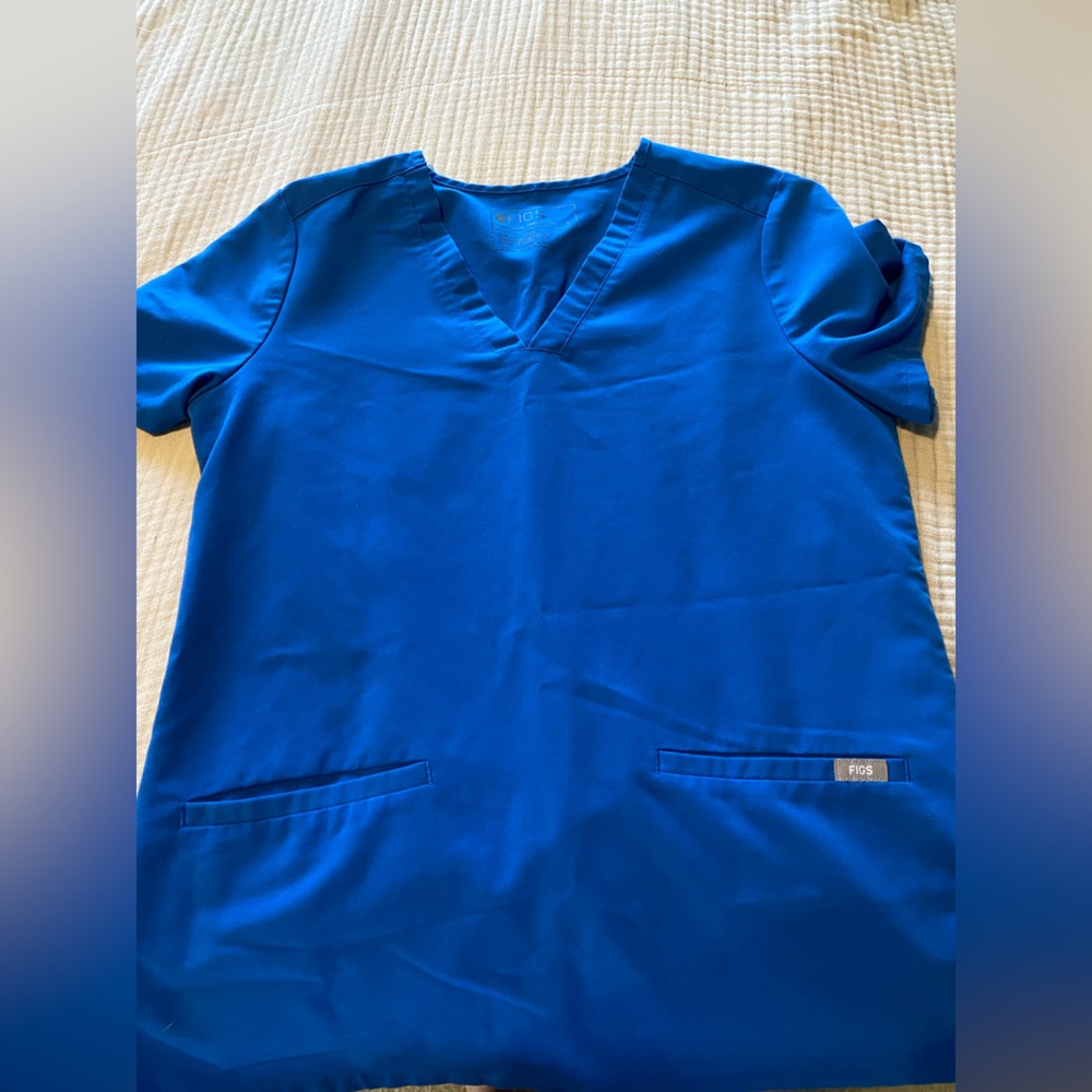 Size small blue Figs scrub top